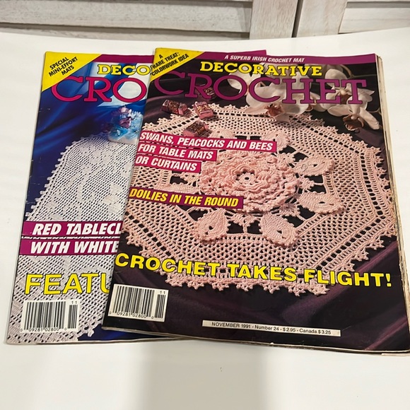 decorative crochet Other - Decorative Crochet Two Issues - Nov 1991 and Nov 1992 - Vintage